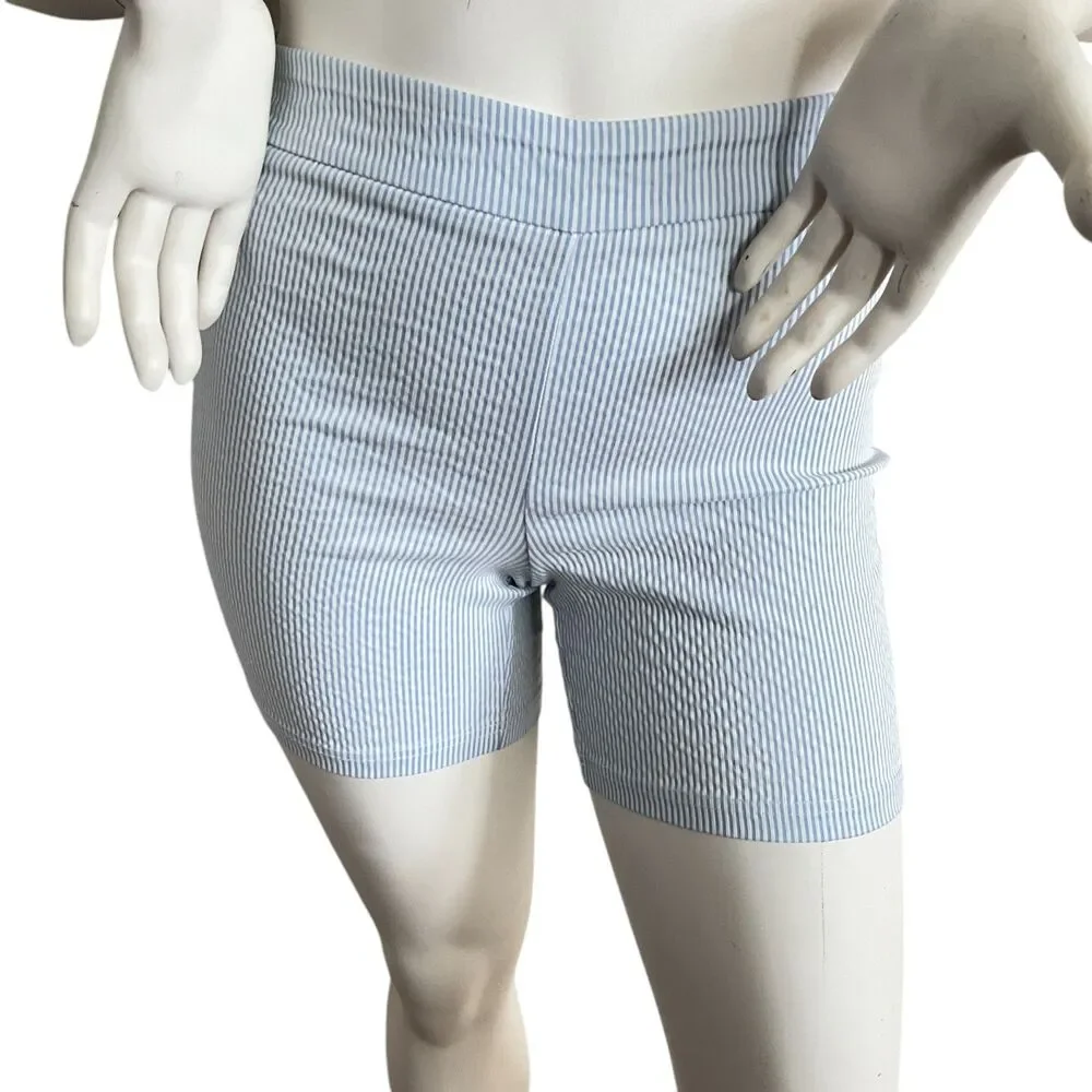 Nanette Lepore Shorts Blue White Stripe M